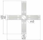 (PVC) Platforma pro lustr ve tvaru kříže 40x40x1,3 cm